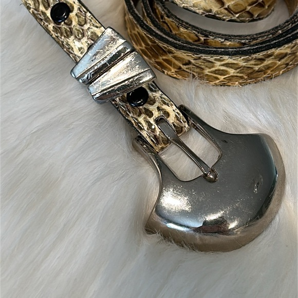 Genuine Vintage Snakeskin Belt by Apple Acc New York - Picture 3 of 12